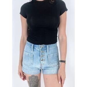 Vintage Reworked Levi’s High Rise Button Closure Shorts Size 26